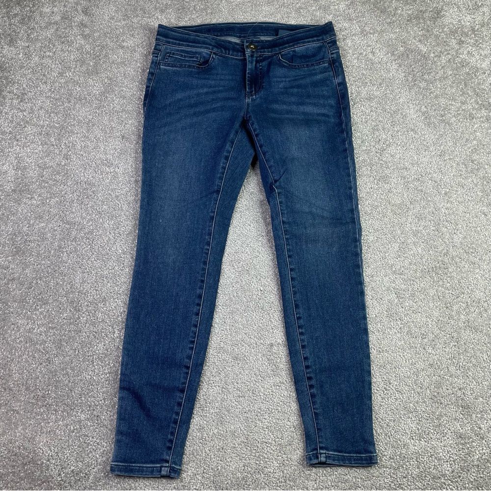 J. Jill Leggings Women’s 2 Petite Blue Skinny Low Rise Dark Denim Stretch